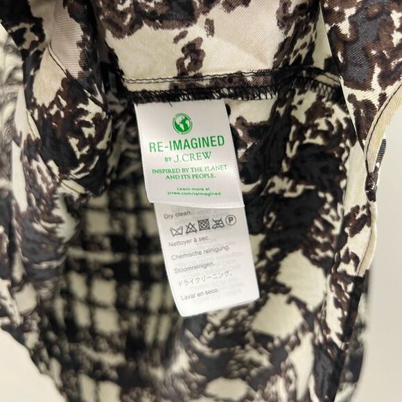 J. Crew Collection 100% Silk Twill Ruffle-Collar Long Sleeve Top Size S - Picture 5 of 10